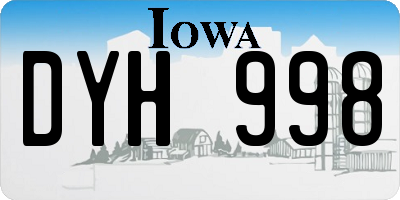 IA license plate DYH998