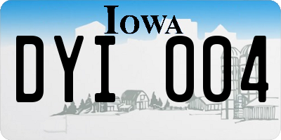 IA license plate DYI004