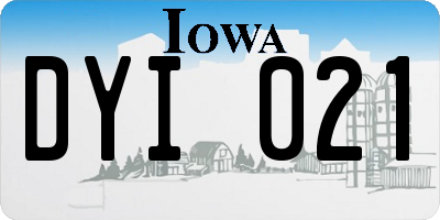 IA license plate DYI021