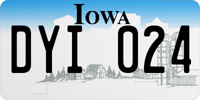 IA license plate DYI024
