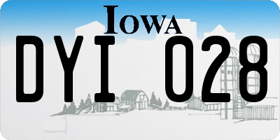 IA license plate DYI028
