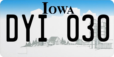 IA license plate DYI030