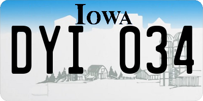 IA license plate DYI034