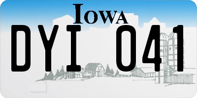 IA license plate DYI041