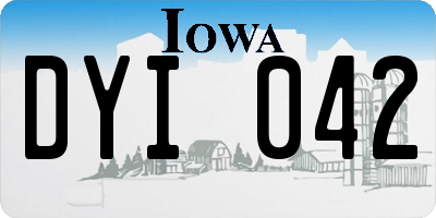 IA license plate DYI042