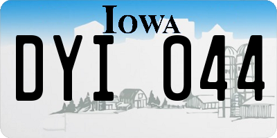 IA license plate DYI044