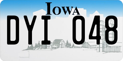 IA license plate DYI048