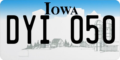 IA license plate DYI050