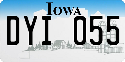 IA license plate DYI055