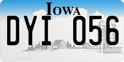 IA license plate DYI056