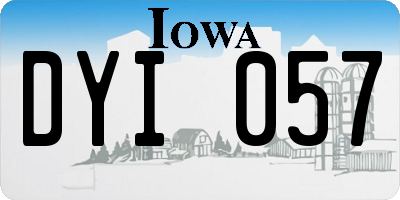 IA license plate DYI057