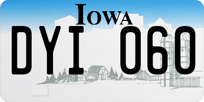 IA license plate DYI060