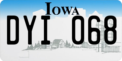IA license plate DYI068