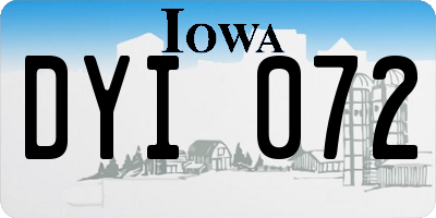 IA license plate DYI072