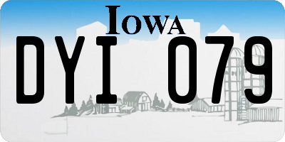 IA license plate DYI079