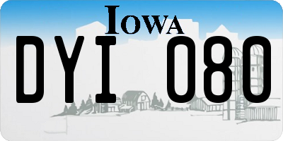 IA license plate DYI080