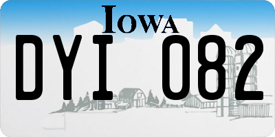 IA license plate DYI082