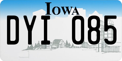 IA license plate DYI085