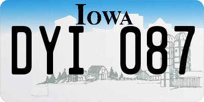 IA license plate DYI087