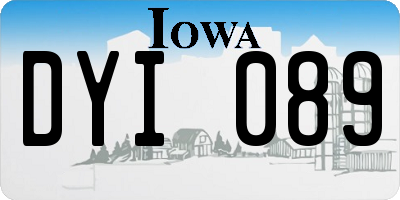 IA license plate DYI089