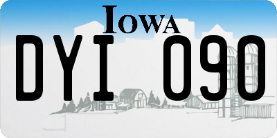 IA license plate DYI090