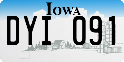 IA license plate DYI091