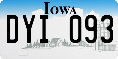 IA license plate DYI093