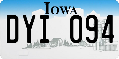 IA license plate DYI094