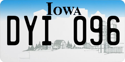 IA license plate DYI096
