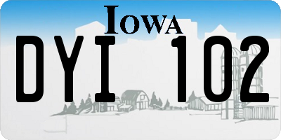 IA license plate DYI102