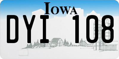 IA license plate DYI108