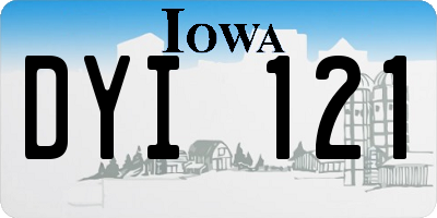IA license plate DYI121