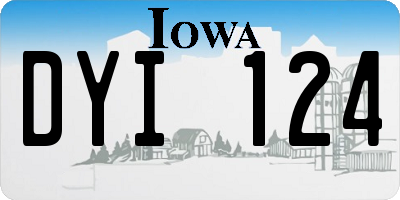 IA license plate DYI124