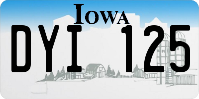 IA license plate DYI125