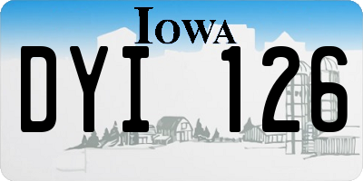 IA license plate DYI126