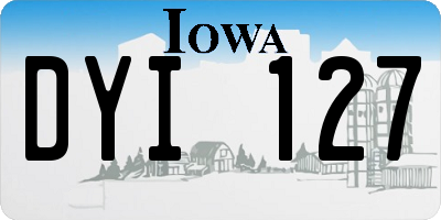 IA license plate DYI127