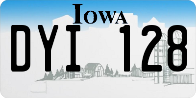 IA license plate DYI128