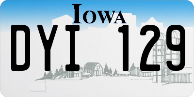 IA license plate DYI129