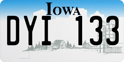 IA license plate DYI133