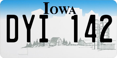 IA license plate DYI142