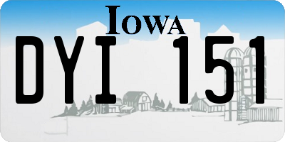 IA license plate DYI151
