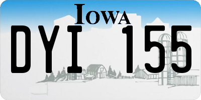 IA license plate DYI155