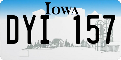 IA license plate DYI157