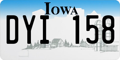 IA license plate DYI158