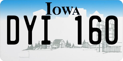 IA license plate DYI160