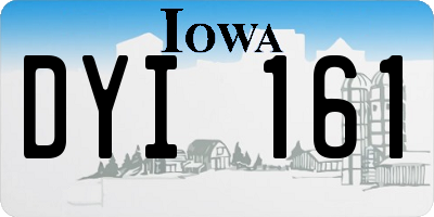 IA license plate DYI161