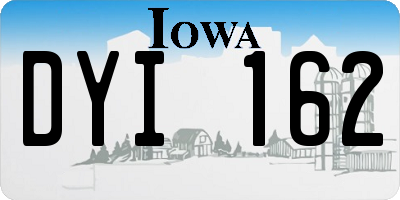 IA license plate DYI162