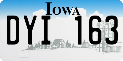 IA license plate DYI163