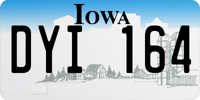 IA license plate DYI164