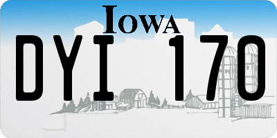 IA license plate DYI170